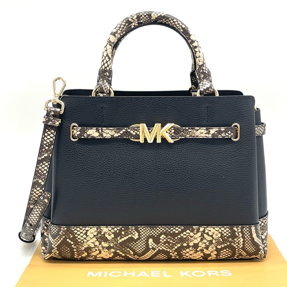 Michael Kors Reed Large Center Zip Satchel Crossbody Bag